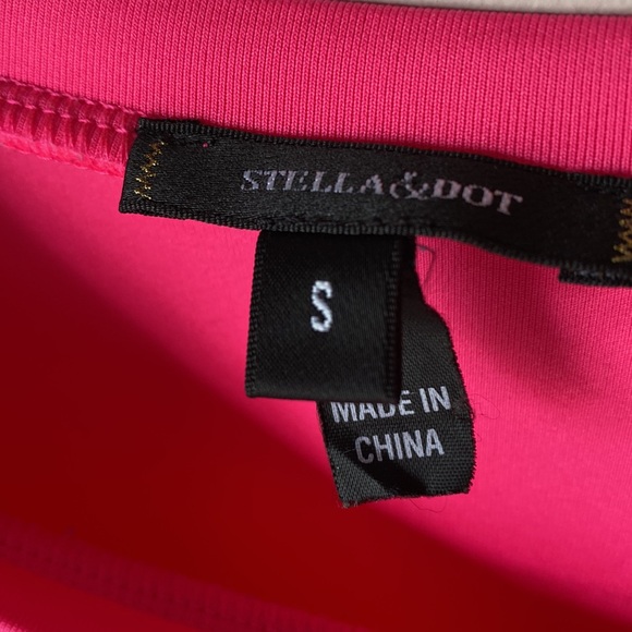 Stella and Dot hot pink puff sleeve pullover size S - Picture 6 of 8